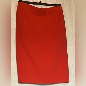 Louis Feraud red wool skirt